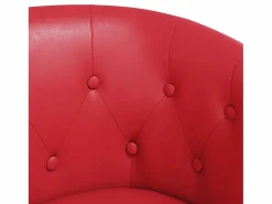 Outlet Clicnbuy Sillón con taburete cuero sintético Rojo