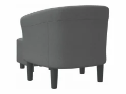 Clicnbuy Sillón con taburete tela oscuro