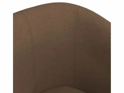 Clicnbuy Sillón con taburete tela marrón