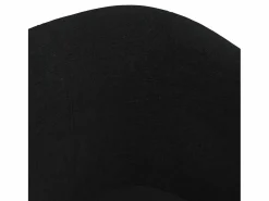 vidaxl Sillón con taburete tela negra