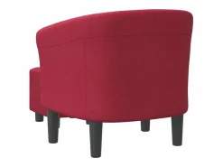 Discount Sillón con taburete tela tinto Sillón Estilo Cabriolet