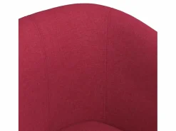 Discount Sillón con taburete tela tinto Sillón Estilo Cabriolet