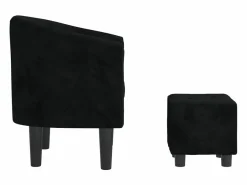 vidaxl Sillón con taburete terciopelo
