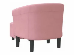 Outlet Sillón con taburete terciopelo Sillón Estilo Cabriolet