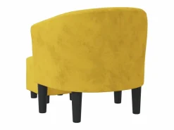 vidaxl Sillón con taburete terciopelo Amarillo