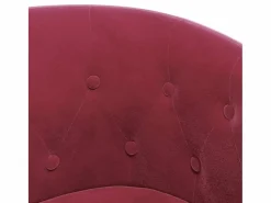 Outlet Sillón con taburete terciopelo tinto Sillón Estilo Cabriolet