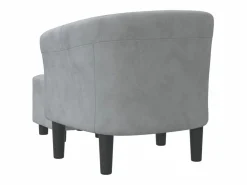 Clearance Sillón con taburete terciopelo oscuro Sillón Estilo Cabriolet