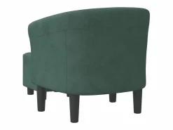 Clearance Clicnbuy Sillón con taburete terciopelo oscuro Verde
