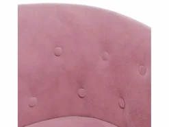 Outlet Clicnbuy Sillón con taburete terciopelo Rosa