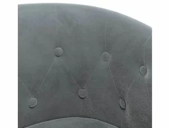 Online vidaxl Sillón con taburete terciopelo gris oscuro Gris antracita