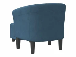 New Sillón con taburete terciopelo oscuro Sillón Estilo Cabriolet