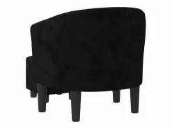 Clicnbuy Sillón con taburete terciopelo