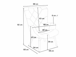 AHD Sillón concha butaca diseño moderno terciopelo patas doradas Calicis -
