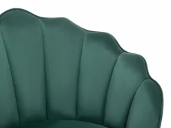 Hot Sillón concha de terciopelo color con patas de metal LALEA Sillón