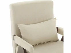 Hot Hauss Spole Sillón convertible 3 en 1 con soporte lumbar y respaldo regulable en 6 posiciones, + madera oscura Beige