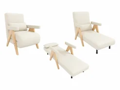 Hauss Spole Sillón convertible 3 en 1 con función cama y cojín - Tejido de lino