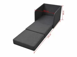 Hot Clicnbuy Sillón convertible en cama tela oscuro Gris