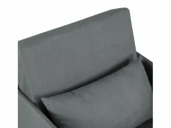 New Sillón convertible en cama, 2 bolsillos de almacenamiento, estructura de metal, poliéster, (70x76x77 cm) Sillón Cama