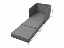 Sale Clicnbuy Sillón convertible en cama tela claro Gris