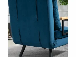 Sillón convertible en cama, tejido terciopelo, color (63x73x81 cm)