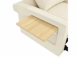 Hauss Spole Sillón convertible en pana - Sofá individual con mesa auxiliar y puertos USB/Tipo C