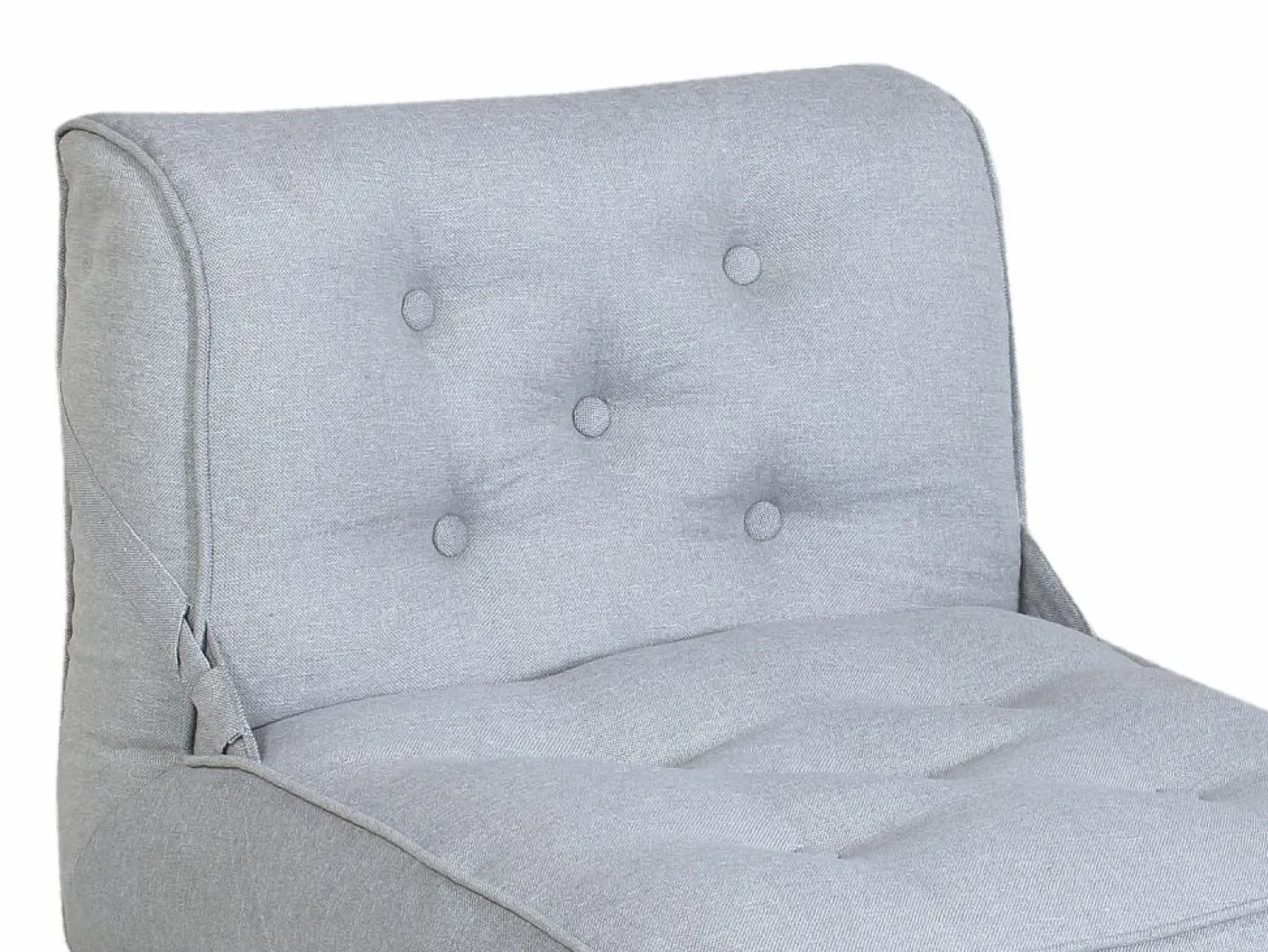 New Vente-unique Sillón convertible tipo butaca en tejido con reposapiés ZONIRA Gris claro