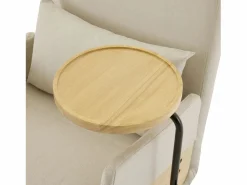 Clearance Sillón convertible tres en uno con función de cama, equipado con una bandeja de madera, Sillón Cama