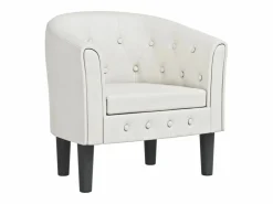 New Clicnbuy Sillón cuero sintético Blanco