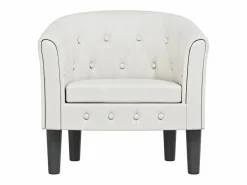 New Clicnbuy Sillón cuero sintético Blanco