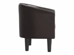Clicnbuy Sillón cuero sintético marrón
