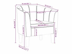 Discount Clicnbuy Sillón cuero sintético marrón Marru00f3n
