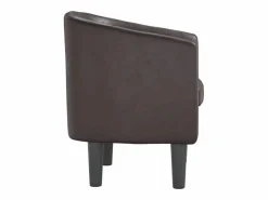 Hot Sillón cuero sintético marrón Sillón Estilo Cabriolet