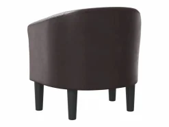 vidaxl Sillón cuero sintético marrón