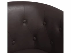 vidaxl Sillón cuero sintético marrón