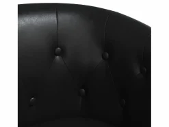 Online vidaxl Sillón cuero sintético Negro