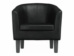 Outlet Sillón cuero sintético Sillón Estilo Cabriolet