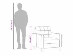 Sale Sillón cuero sintético 60 cm Sillón De Piel