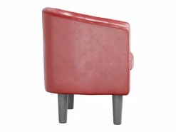 Discount vidaxl Sillón cuero sintético tinto Rojo
