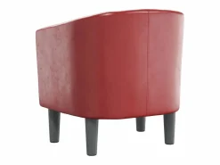 Discount vidaxl Sillón cuero sintético tinto Rojo