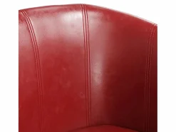 Discount vidaxl Sillón cuero sintético tinto Rojo