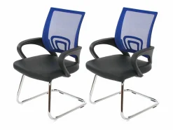 Best MCW Sillón de conferencia Afragola (juego de 2), Azul