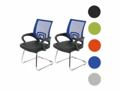Best MCW Sillón de conferencia Afragola (juego de 2), Azul