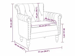 Discount Sillón de cuero auténtico de cabra marrón Sillón De Piel