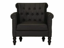 Clicnbuy Sillón de cuero auténtico de cabra