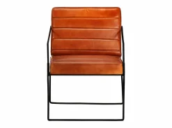 Sale vidaxl Sillón de cuero auténtico marrón canela Marru00f3n