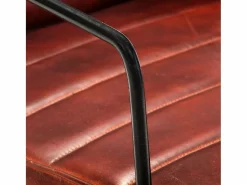 Clicnbuy Sillón de cuero auténtico marrón oscuro