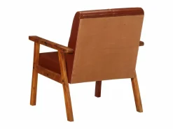 Hot Sillón de cuero auténtico marrón Sillón De Piel