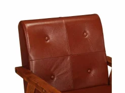 Hot Sillón de cuero auténtico marrón Sillón De Piel