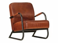 New Sillón de cuero auténtico marrón Sillón De Piel