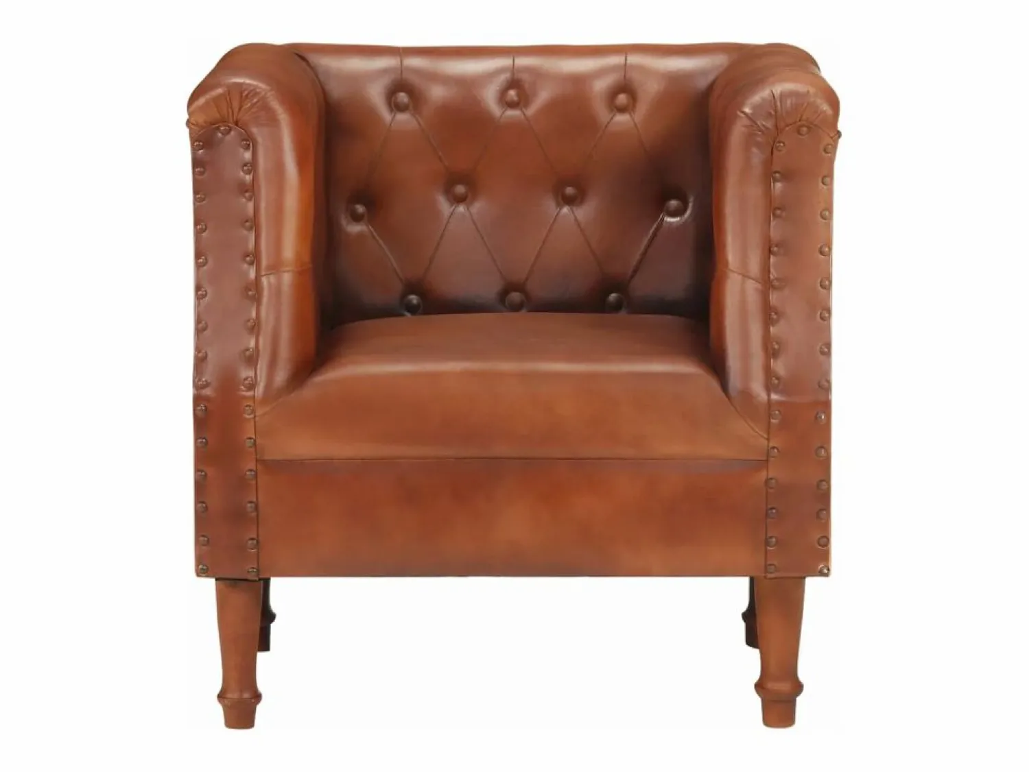 Discount vidaxl Sillón de cuero auténtico marrón Marru00f3n